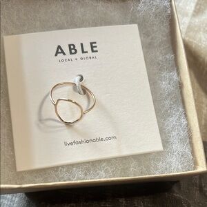 Able Gold Minimalist Ring - 0 Ring - size 7